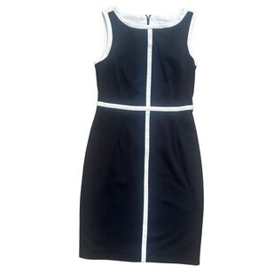 Calvin Klein Black and White Sleeveless Dress Size 4